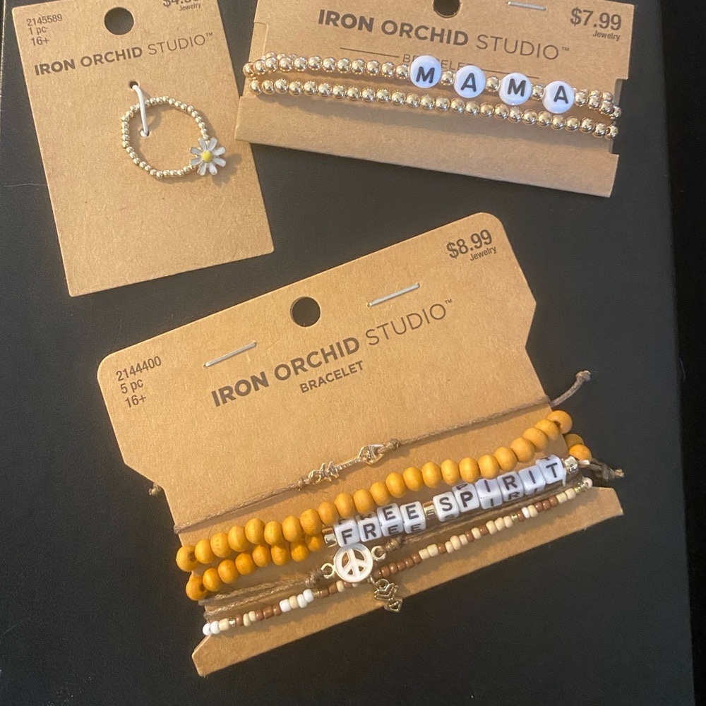 EDIT: 2 BRAND NEW Sets of 1Bracelets and a Rings that all match or wear alone.